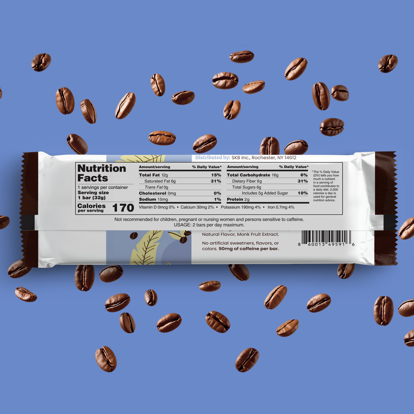 Moka Coffee Bean Bar - Caramel Cappuccino 12 Pack