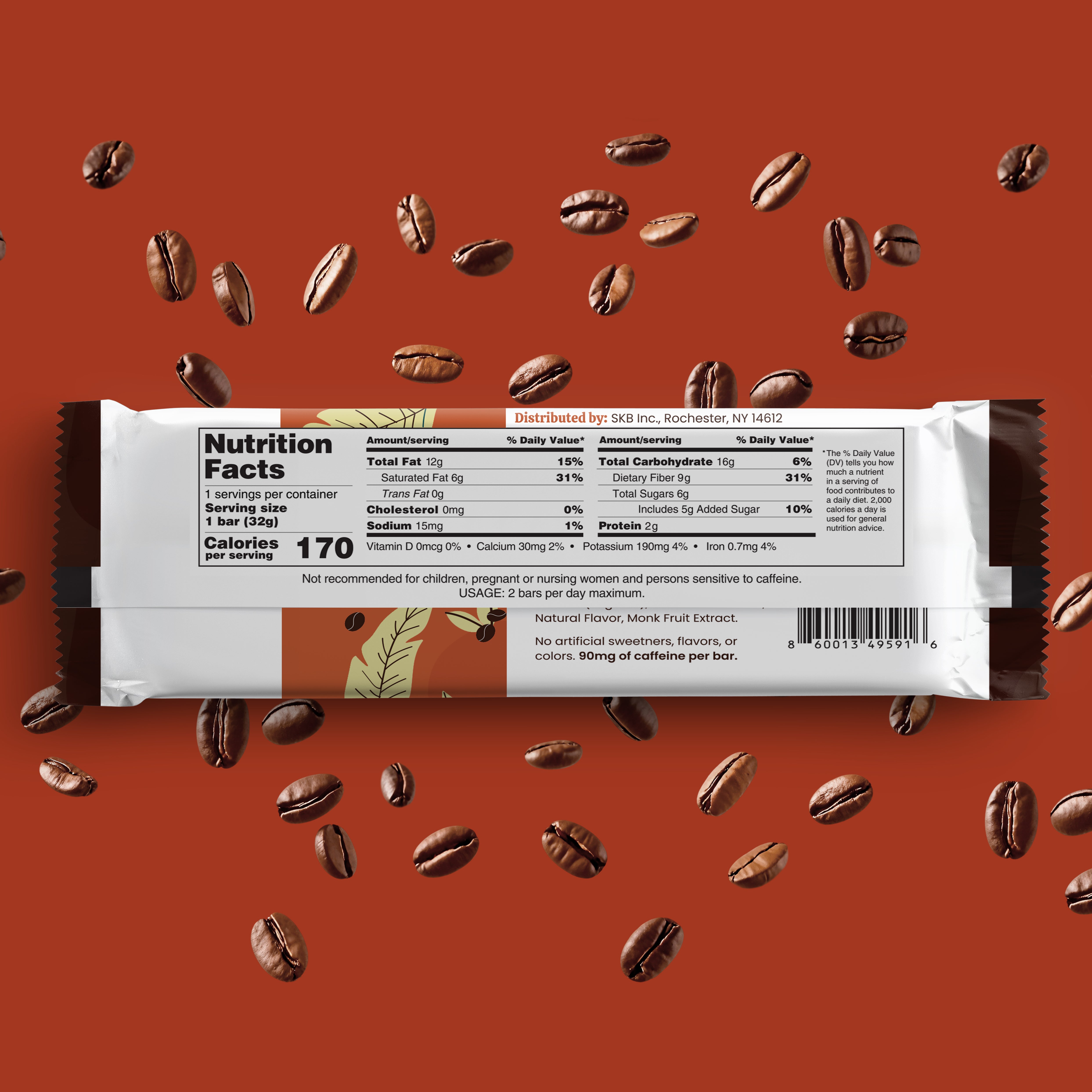 Moka Coffee Bean Bar - Dark Roast 12 Pack – Moka Energy