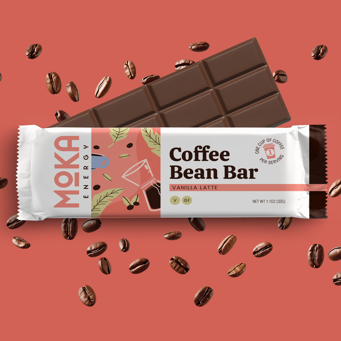 Moka Coffee Bean Bar - Vanilla Latte 12 Pack